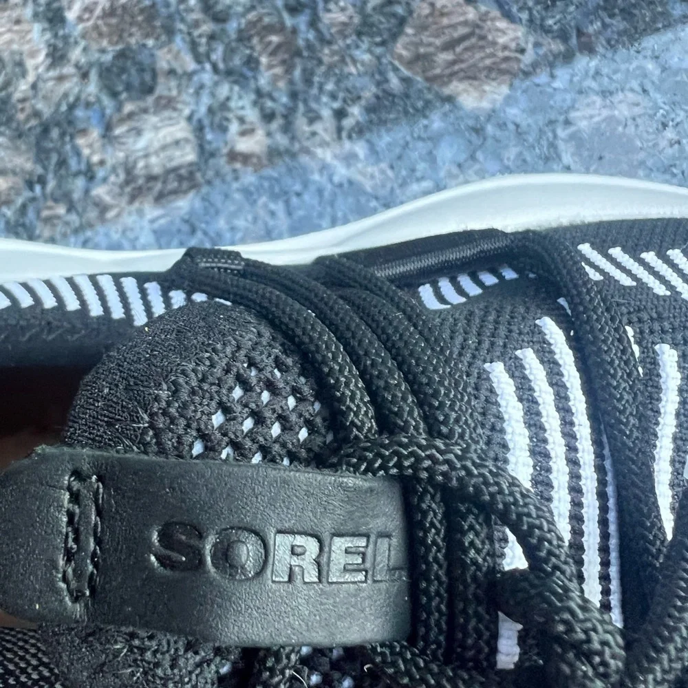 Sorel Kinetic RNEGD Float Shoes Sneakers Womens 8,5 Black Lace Up Walking Hike - Picture 8 of 12